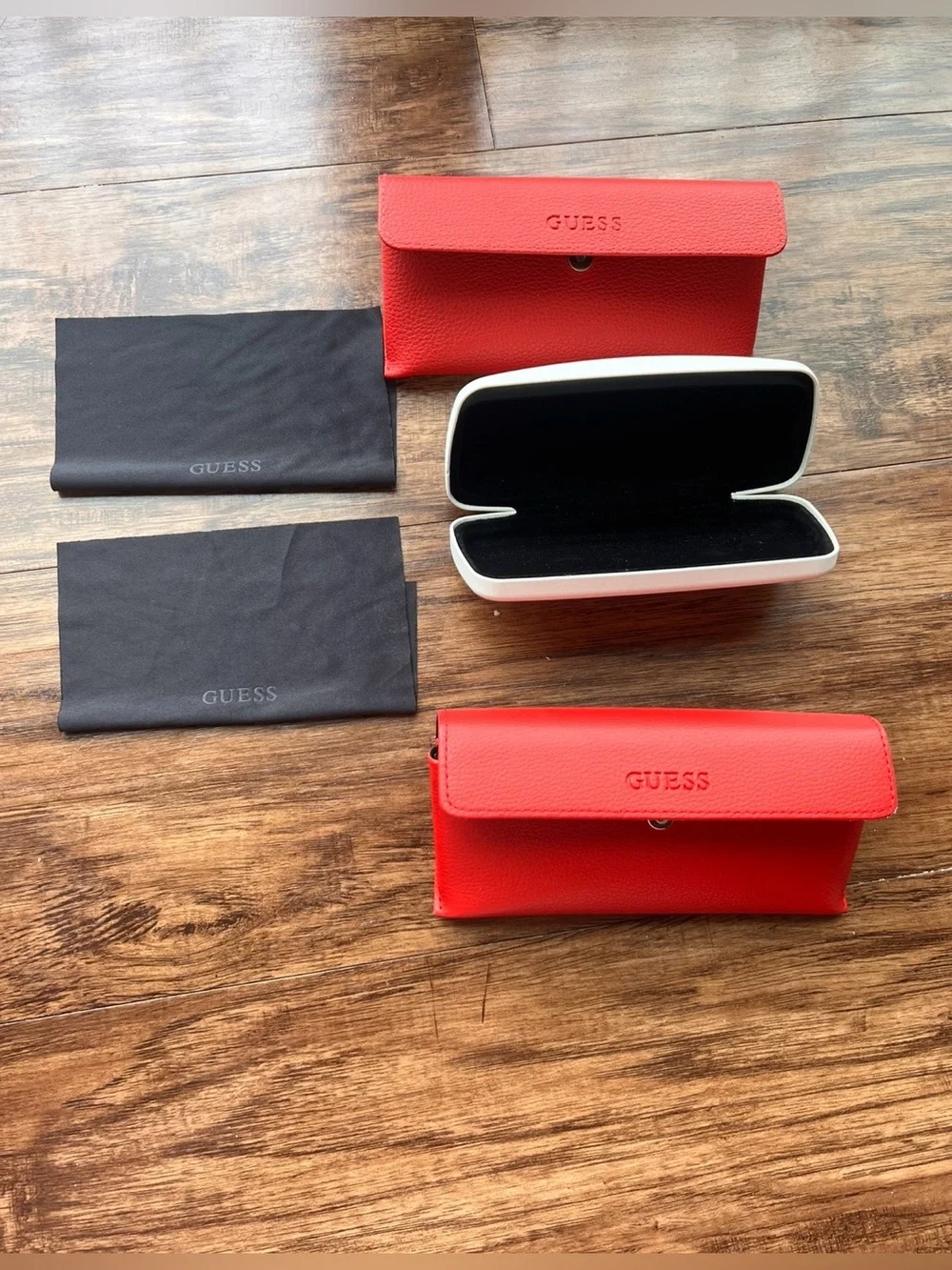 3 Glasses Cases (1 Calvin Klein, 2 Guess)